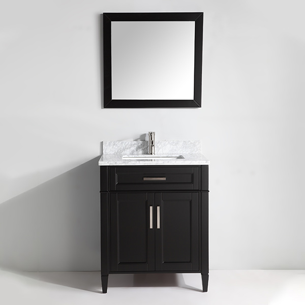 Vanity Art 30 Inch Single Sink Bathroom Vanity Set With Carrara Marble ...