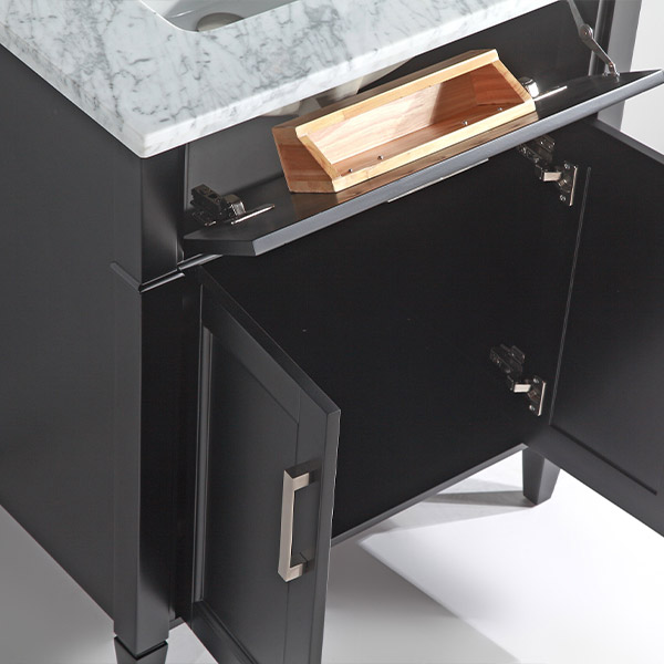 Vanity Art 30 Inch Single Sink Bathroom Vanity Set With Carrara Marble ...
